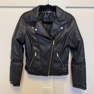 H&M Black Leather Biker Jacket